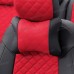  
Подушки под шею "Алькантара Ромб": Черный+Алькантара Красная Ромб