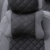  
Подушки под шею "Экокожа Ромб": Серый+Черный